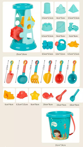 Ff Juego De 23 Juguetes De Arena De Playa Para Niños, Kit