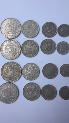 Imagen 1 de 4 de Monedas 2, 1, 0.5 Y 0.25 Bolívares Años 1965-1967.
