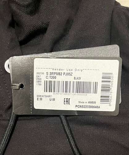 Buzo Canguro Hoodie Emporio Armani - Importado