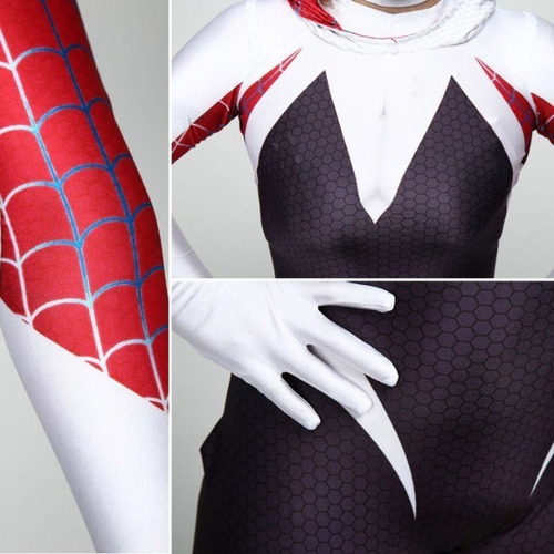 Fantasia Infantil Menina Mulher Aranha Stacy Spider Gwen