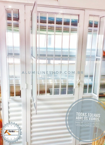 Imagem 3 de 7 de Porta De Alumínio Branco 1,60x2,15 (cliente Osmar)