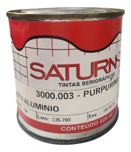 Purpurina Pasta Aluminio 225ml Saturno 3000