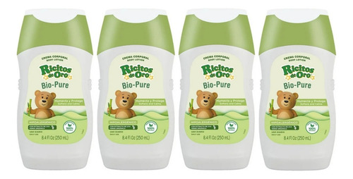 4 Crema Corporal Ricitos De Oro Bio Pure 250ml