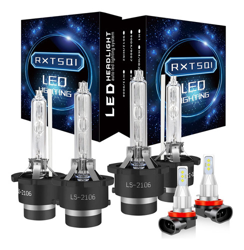 Rxtsqi Bombilla Led D2s Hi Hid Para Faro Delantero + H11 H9