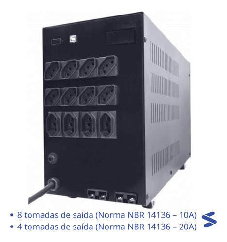 Nobreak Ts Shara Ups Senoidal Universal 3200va 4450 Bivolt