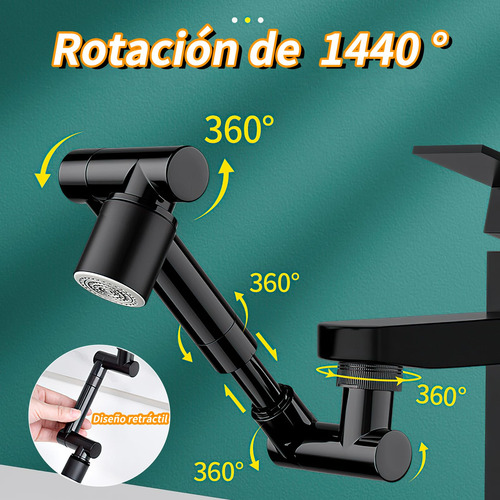 Aireador Extensor De Grifo Giratorio Con Cabezal De Rociador