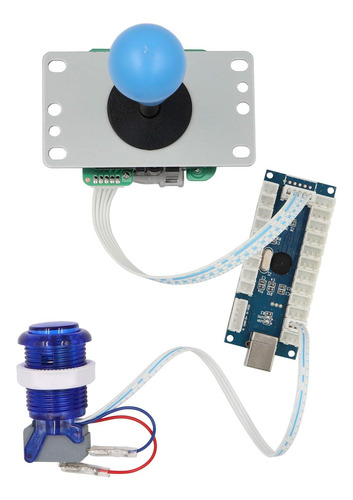 2 Player Arcade Game Stick Kit De Bricolaje Botones Con Led