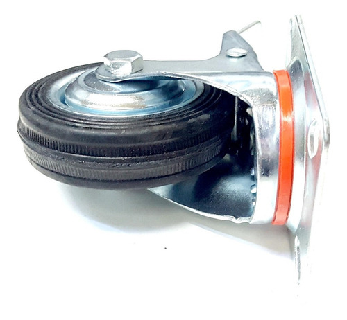 Imagen 4 de 10 de Ruedas Giratoria 75 Mm Llanta Chapa 2 Con Freno Y 2 Sin Freno Verashop