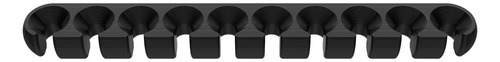 2 Organizador Para 10 Fios Cabos Usb Adesivo Fita Dupla Face Cor Preto