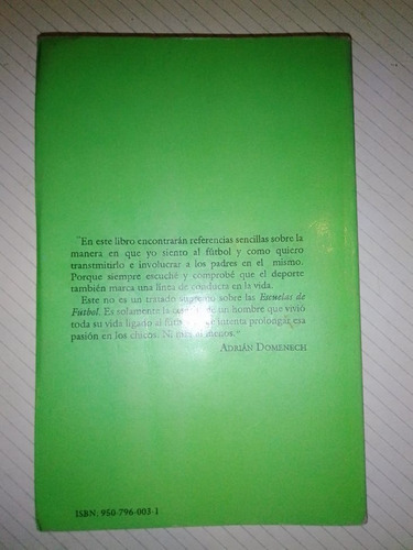 Libro Escuela De Fútbol Adrián Domenech