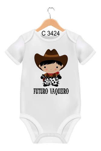 Body De Bebês Futuro Vaqueiro Cowboy C3424