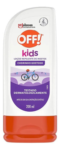 Repelente De Insetos Off Loção Kids Cheirinho Gostoso 200ml