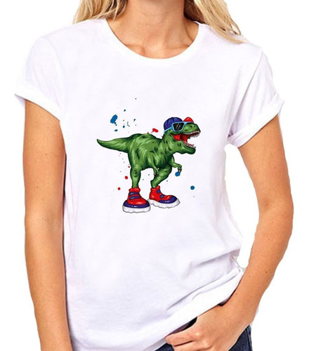 Remera De Mujer Dinosaurio Lente Gorra Party