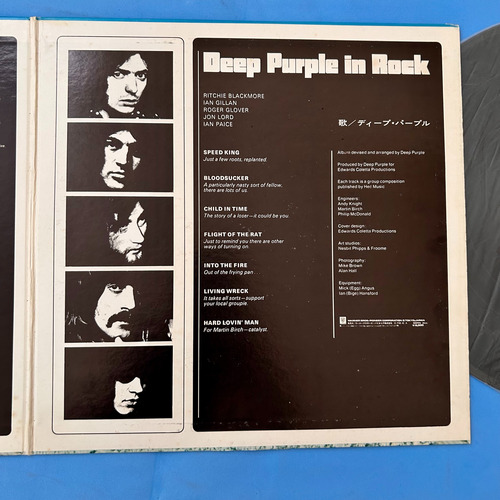 Deep Purple 1971 Japan Lp Gatefold In Rock Importado Estándar (Usado)