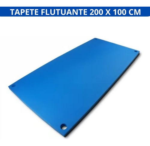 Tapete Flutuante Piscina 200x100cm Lazer Diversão Lago Praia Cor Tapete Flutuante Azul