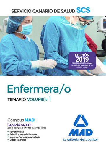 Enfermera/o Del Servicio Canario De Salud. Temario Volumen 1