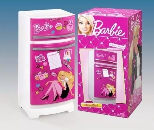 Heladera Barbie Glam Original Con Accesorios Mi Cielo Azul