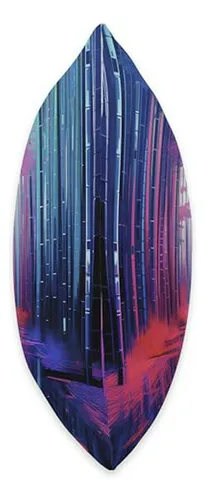 Almohada Multicolor Arte Glitch Bamboo Naturaleza