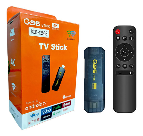 Tv Box Stick Q96 Android Tv 4k Ultra Hd 8gb+128gb Color Negr