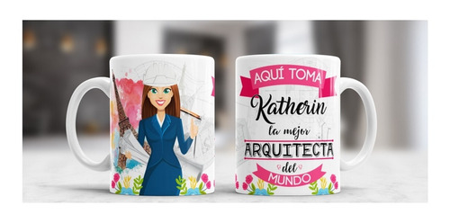 Taza Personalizada Arquitecto Arquitecta Con Tu Nombre