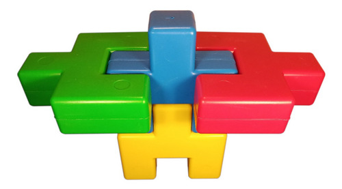 Imagen 3 de 6 de Bloquis Y Cubo Individual 4 Pz Material Didactico - Juguete