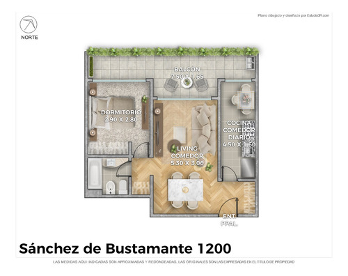 Venta Departamento 2 Ambientes. Cochera. Palermo.torre Amenities