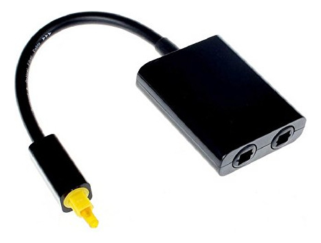 Toslink Adaptador Divisor Audio Optico Digital Fibra 1 2