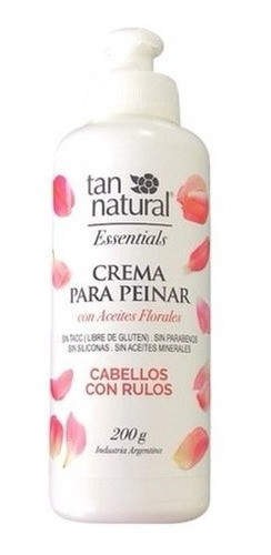 Crema De Peinar Tan Natural Rulos Con Aceites Florales X200g
