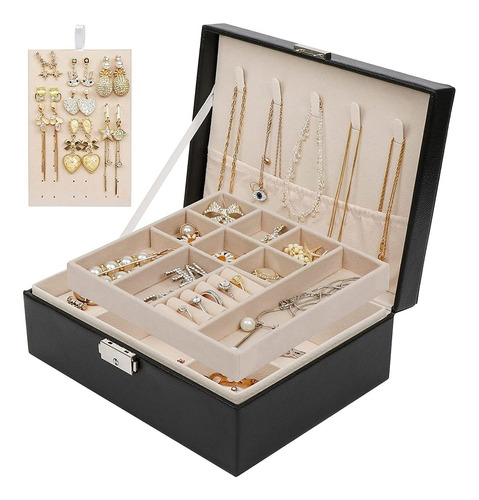 Caja Organizadora De Joyas Para Mujer Con Cerradura - Aerwo 