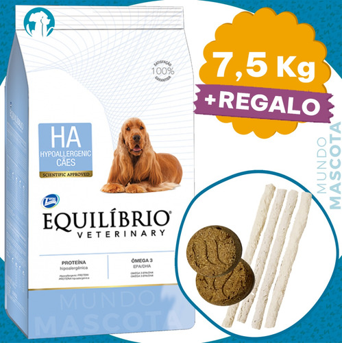 Alimento Equilibrio Veterinary Hipoalergenica Perro 7,5 Kg 