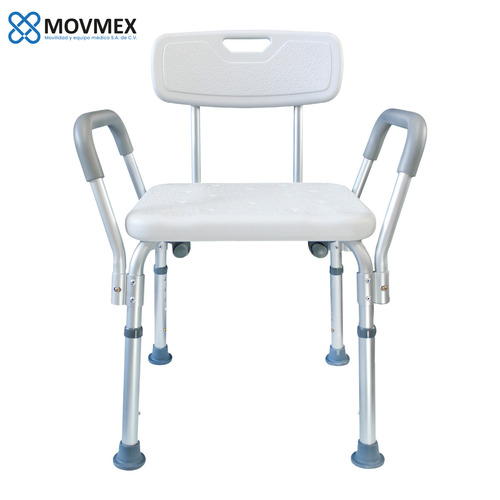 Silla Ducha Con Respaldo Y Apoyabrazo Desmontable Movmex