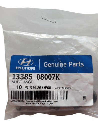 Imagen 1 de 1 de Tuerca Hyundai Santa Fe , Elantra, Sonata, Otros