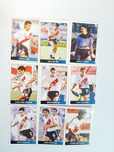 Figuritas River Plate 1995 Cromy Lote X 9 Ro 728