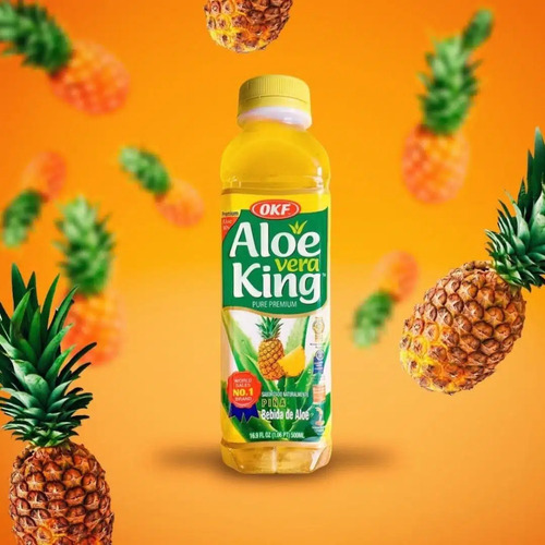 Jugo C Aloe Vera E Trozos 500ml Sabores Varios Orig Oriental Aloe Y Anana