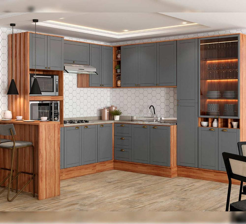 Cozinha Lançamento Mdf Estilo Americana Provençal Modulável