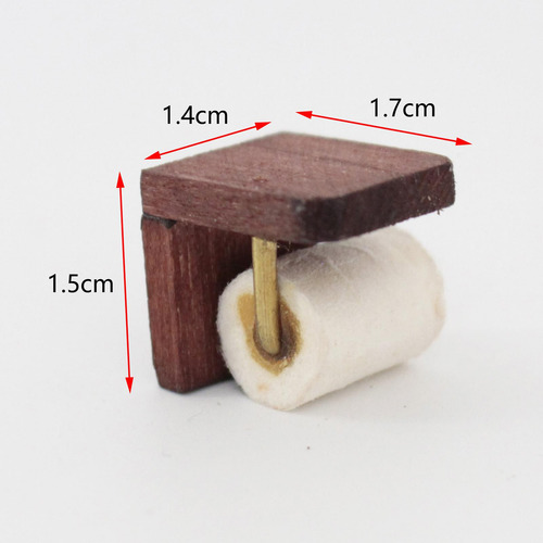 2 Soporte De Papel Higiénico Para Casa De Muñecas A Escala