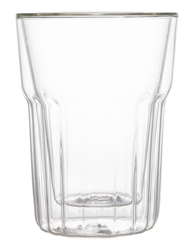 Kit 2 Copos Café chá Com Parede Dupla Em Vidro 250ml Wolff