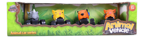 Autos A Friccion Animales Varios X 4 5cm Color Multicolor