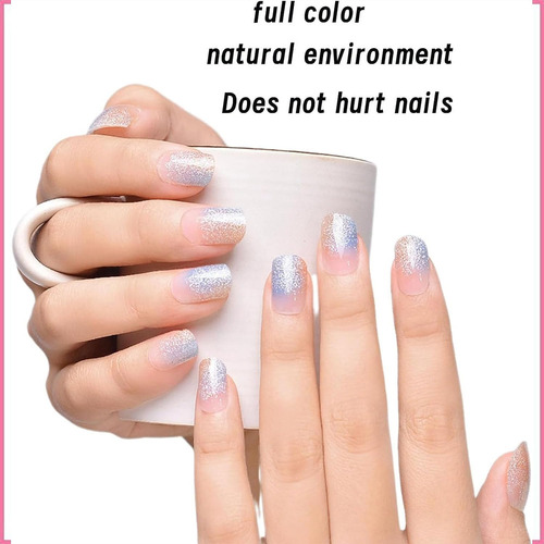 Pegatinas Uñas Gel + Mini Linterna Fototerapia Uñas