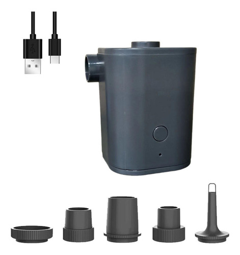 Bomba De Aire Eléctrica Mini Bomba Para Inflar Y Gris