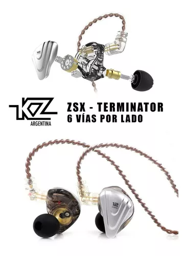 Auriculares híbridos in-ear KZ ZSX Terminator de alta fidelidad. 5  controladores de armadura balanceada +
