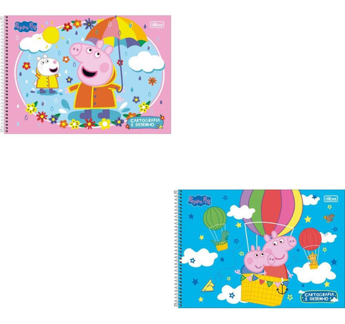 Caderno Desenho Univ Capa Dura Peppa Pig 80fls Pct.c/04