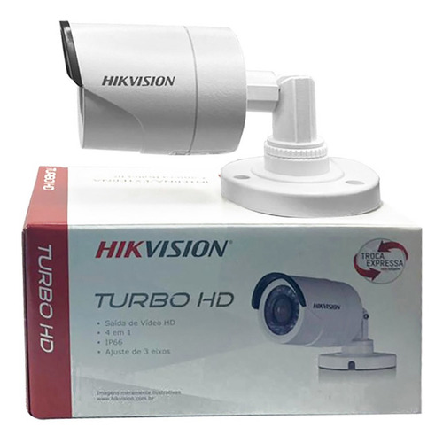 Câmera Bullet Turbo Hd 720p 2.8mm 4 Em 1 Hikvision 20 Metros