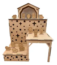 Comprar Nacimiento Navideño Mdf 4.5mm Grande Con Figuras Nacimiento