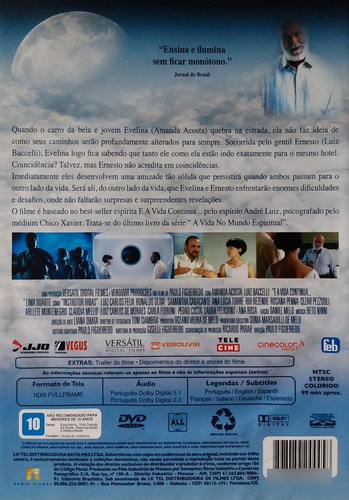 E A Vida Continua Dvd Amanda Costa Luiz Baccelli Lima Duarte (Usado)