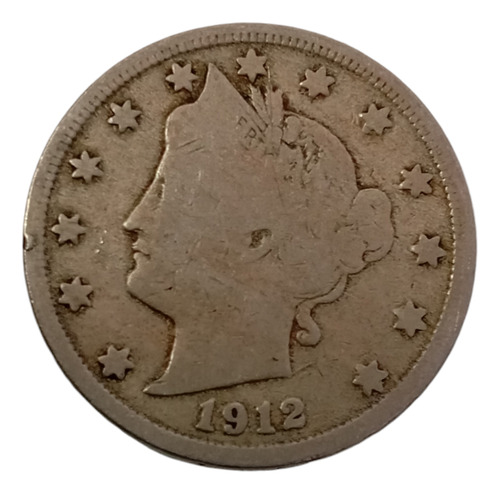 Moneda Estados Unidos 5 Cents 1912 (&333 (Usado)