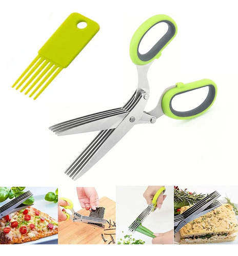 Xyx1 Tijeras Cocina For Cortar Verduras Con 5 Hojas