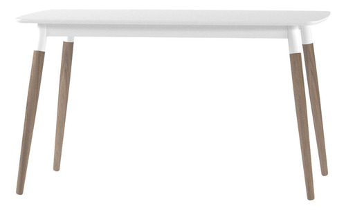 Mesa De Comedor Diseño Japandi Madera Tabaco - Lacar 135cm