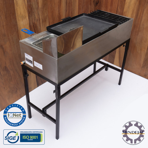 Plancha, Parrilla Y Freidora Acero Inox Mindejal