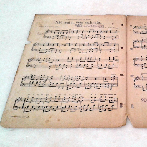 Partitura 1928 - Não Mata Mas Maltrata - Lamartine Babo